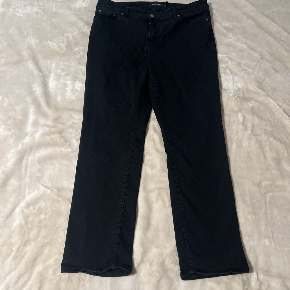 Lauren Ralph Lauren Women's Black Jeans Modern Straight Curvy Fit Size 14W